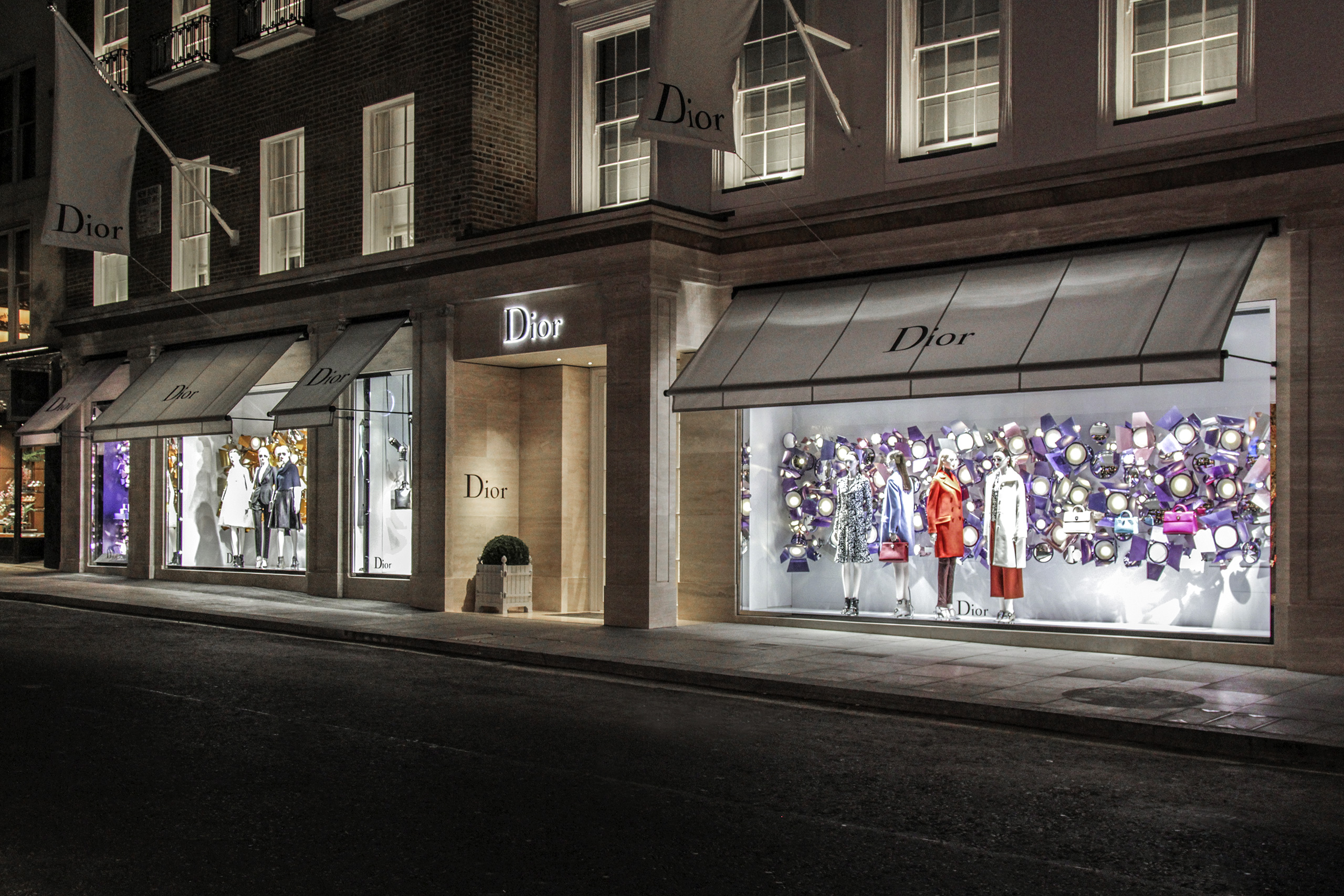 Pictures of Dior Visual Merchandising, Bond street, London